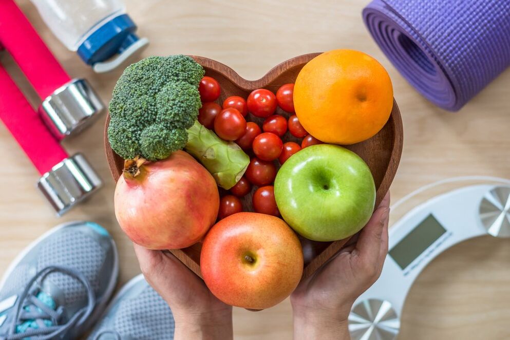 frutas vegetais e esportes para perda de peso