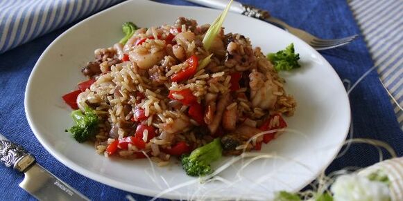 arroz com legumes para dieta dukan