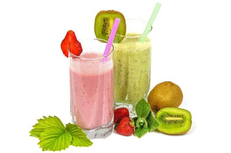 smoothies de frutas para perda de peso e limpeza do corpo
